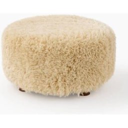 MONOPRIX Pouf rigide, 50xH33cm, en bois et polyester Unique