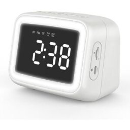 YONIS Mini Enceinte Bluetooth Hd Avec Miroir Led Alarme Double Température Réelle Haut-parleur Mains-libres