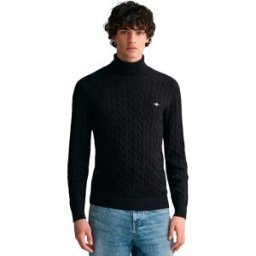 Gant Pull Cable Black L Homme