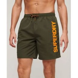 Superdry Short De Bain Sport Graphic 17´´ Army Khaki M Homme