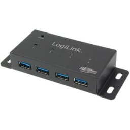 Logilink Hub Usb 3.0 4 Port Black One Size unisex
