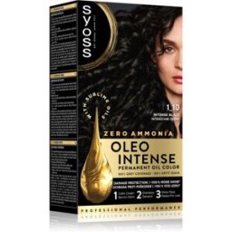Syoss Oleo Intense coloration cheveux permanente à l'huile teinte 1_10 Intense Black 1 pcs