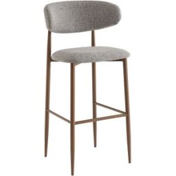 Restoflex Tabouret de bar en tissu Blondie (lot de 2) Greige, rouge/bleu ou gris/brun