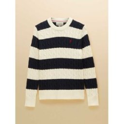 Joules Joules Classic Crew Neck Cotton Cable Knit Jumper crème FR 44 (EU 42)