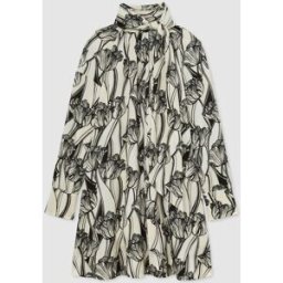 Reiss Reiss Alwen Printed Scarf-Neck Swing Mini Dress crème FR 40 (EU 38)