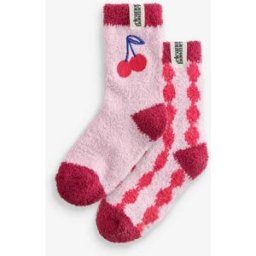 Eleanor Bowmer Lot de 2 chaussettes Eleanor Bowmer douillettes Rose Un an