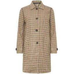 PixieGirl Petite PixieGirl Petite Checked Midi Car Coat Brun FR 40 Petite (EU 38 P)