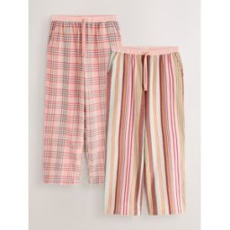 Next Lot de 2 bas de pyjama en flanelle Rose FR 44 XL Tall (EU 42 XL Tall)