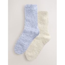 Next Lot de 2 paires de chaussettes douillettes ultra-douces en polaire duveteuse crème Un an