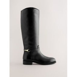 Next Pied standard avec mollet large Forever Comfort ? Bottes en cuir hauteur genou Noir EU 42 (UK 8)