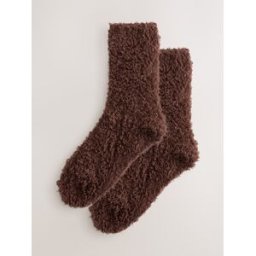 Next Lot de 2 paires de chaussettes douillettes ultra-douces en polaire duveteuse Brun Un an