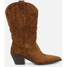 Simmi London Simmi London Callie Embossed Cowboy Boots Brun EU 37 (UK 4)