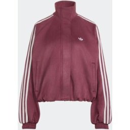 adidas originals adidas Originals Funnel Neck Faux Suede Jacket rouge FR 42-44 (EU 40-42)