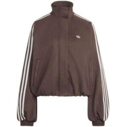 adidas originals adidas Originals Funnel Neck Faux Suede Jacket Brun FR 46-48 (EU 44-46)