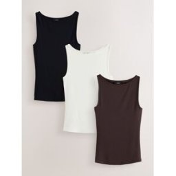 Next Lot de 3 gilets à col bateau riches en modal Noir FR 42 (EU 40)