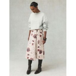 Next National Trust X Next Cotton Wrap Midi Skirt crème FR 38 Regular (EU 36 R)