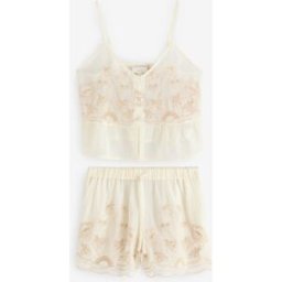 rockettstgeorge Ensemble pyjama-débardeur brodé Rockett St George crème FR 40 (EU 38)