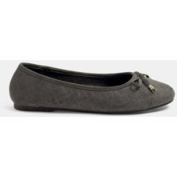 Yours Curve Yours Curve Woven Ballerina Pumps Gris EU 41 (UK 8)