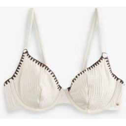 Mint Velvet Mint Velvet Non Padded Underwired Whipstitch Bikini Top crème 85 C