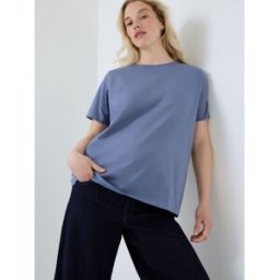 Jojo Maman Bébé Jojo Maman Bébé Oversized Boyfriend Maternity Shirt bleu XS (FR 34-36)