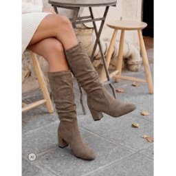 Linzi Linzi Brooke Ruched High Leg Boots Brun EU 41 (UK 8)