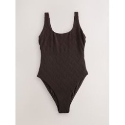 Next Col dégagé Tummy Control Maillot de bain Brun FR 46 Tall (EU 44 T)