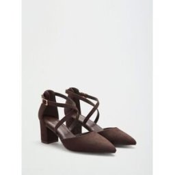 Friends Like These Friends Like These escarpins à talons carrés et brides croisées Brun EU 38 (UK 5 W)