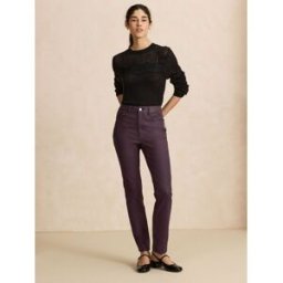 Next Jean slim en denim enduit Brun FR 38 Petite (EU 36 P)
