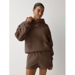 Nike Nike Studio Fleece Oversized Hoodie Brun XS (FR 34-36)
