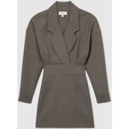 Reiss Reiss Juno Notch-Lapel Tailored Mini Dress Brun FR 42 (EU 40)