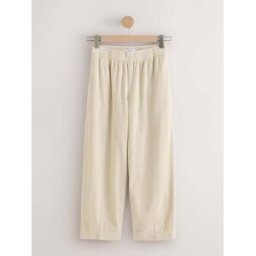 Next Pantalons en velours côtelé souple Coupe ballon crème FR 34 Petite (EU 32 P)