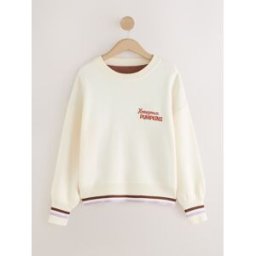 Next Pumpkin Graphic Knitted Jumper crème L (FR 46-48)