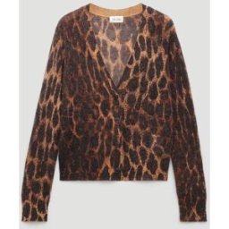 Hush Hush Cynthia Leopard Print Knitted Cardigan Brun M-L (FR 42-48)