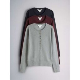 The Set The Set lot de 3 pulls Henley en laine Gris M (FR 42-44)