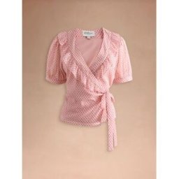 Cath Kidston Cath Kidston Puff Sleeve Wrap Blouse crème FR 46 (EU 44)