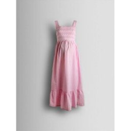 Jojo Maman Bébé JoJo Maman Bébé Pink Sleeveless Shirred Tiered Hem Midi Dress Rose M (FR 42-44)