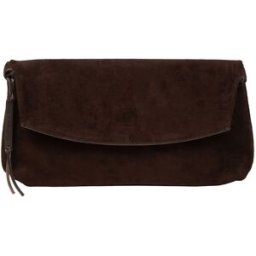 Cultured London Cultured London 'Perla' Suede Black Clutch Bag Brun Un an