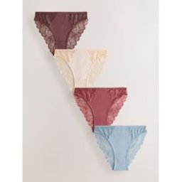 next Lot de 5 culottes en modal et dentelle Rose FR 48 (EU 46)