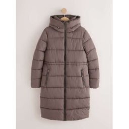 Next Long manteau matelassé à capuche Résistant à la douche Brun FR 44 Tall (EU 42 T)