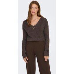 JDY JDY Soft Touch V-Neck Jumper Brun FR 42-44 (EU 40-42)