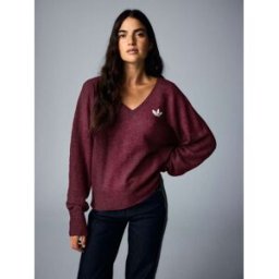adidas originals adidas Originals Essential Knit V-Neck Jumper rouge FR 38-40 (EU 36-38)
