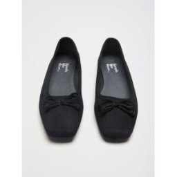 Friends Like These Friends Like These Ballerines plates à bout carré avec naud Noir EU 40 (UK 7 W)