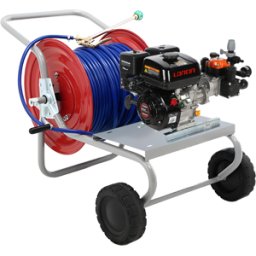 AgriEuro TOP-LINE Kit motopompe thermique pour pulvérisation avec chariot - Comet MTP BPX25 PA6 - Pour produits chimiques et acides