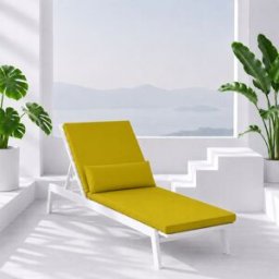 Haomy - Housse de bain de soleil en polyester Bimini citrus - 70x190 cm OS