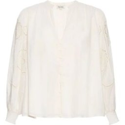 Alma Deia - Blouse en coton bio brodée Julia blanc cassé XL