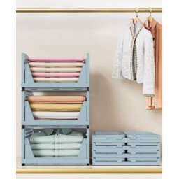 Homitis - Étagère multifonctionnelle en plastique bleu bébé - 33,5 x 55,5 x 43 cm OS