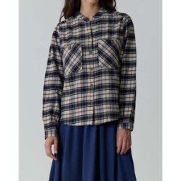 Leon & Harper - Blouse Chrono Check Flanelle de Coton Bio noire XS