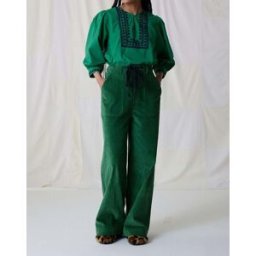 Leon & Harper - Pantalon Philou Velours Côtelé Coton Bio vert XS