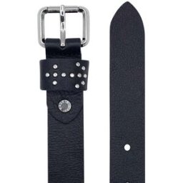 Glove Story - Ceinture femme boucle passant studs ancre noir-Noir T.85/100