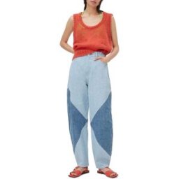 Ganni - Jean Cutline Coton Bio bleu clair 26